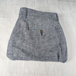 J. Crew Linen Shorts Mens Size 36 Grey 9" Inseam Chino Flat Front Shorts